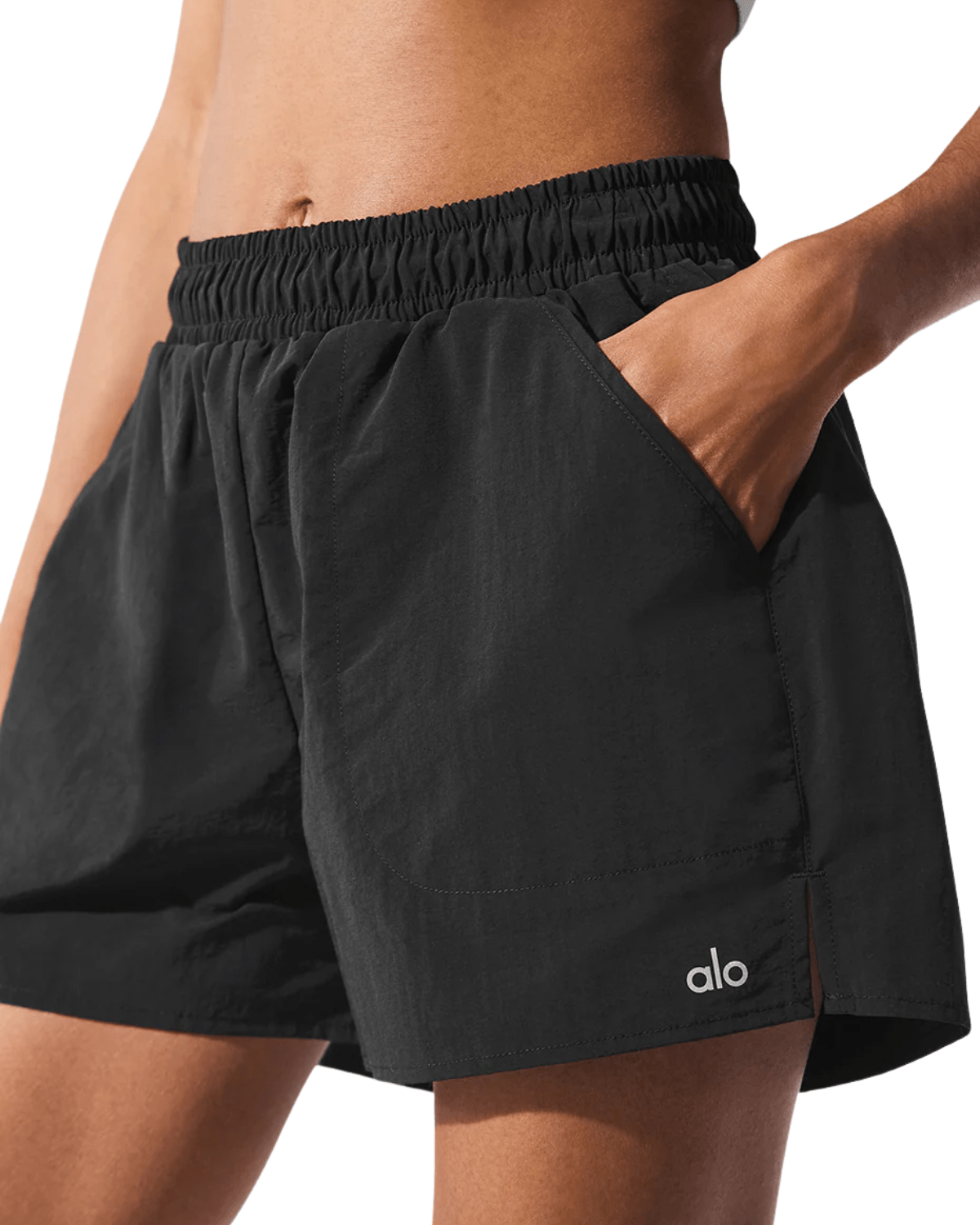 Short Alo Yoga Alumni Preto - Alo Yoga - w6273r_00 - 1