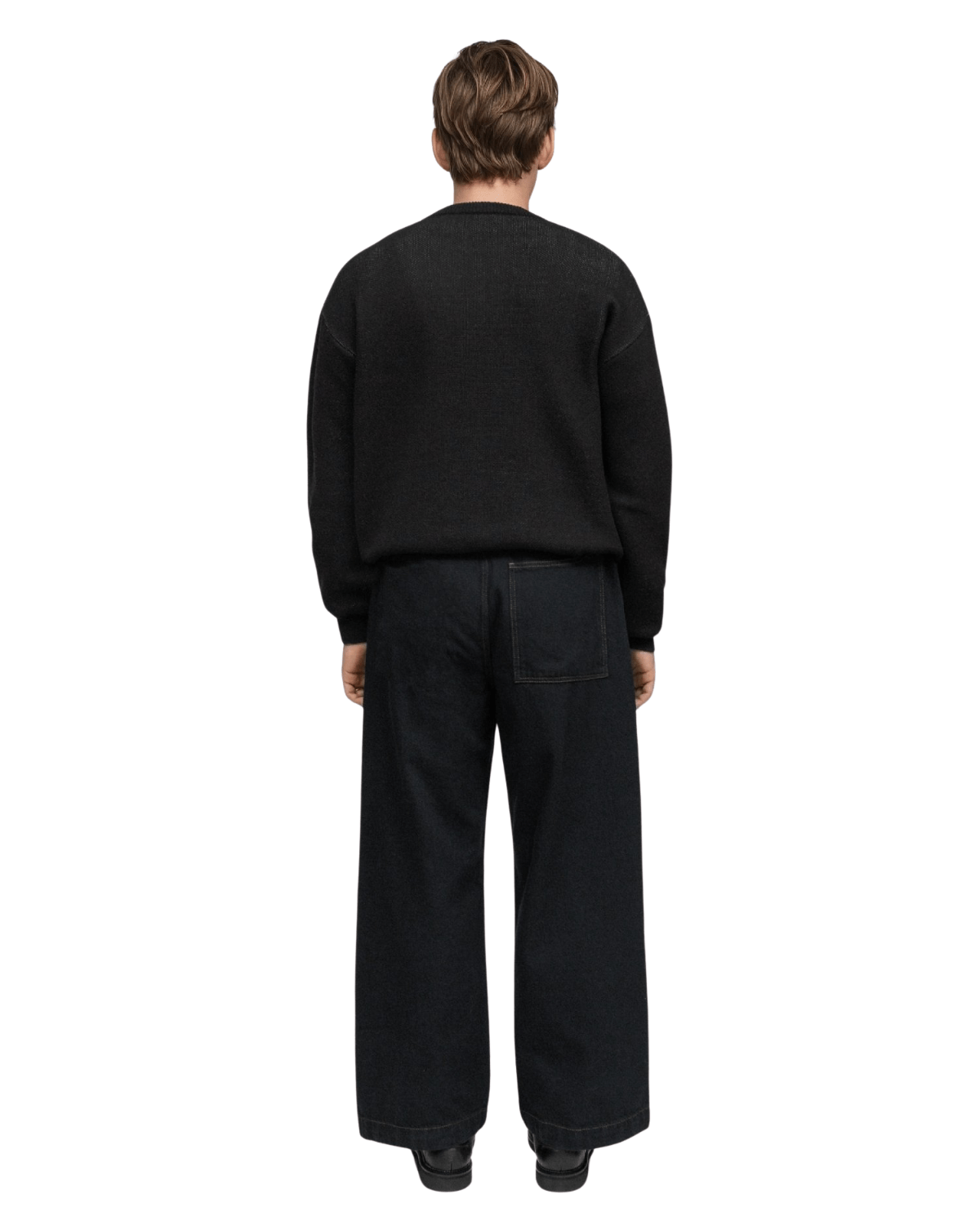 Suéter Tricô Saint Studios Jacquard Lineas Preto - Saint Studio -