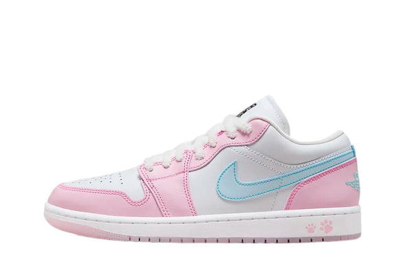 Tênis Nike Air Jordan 1 Low Se Paw Print Pink Foam Rosa