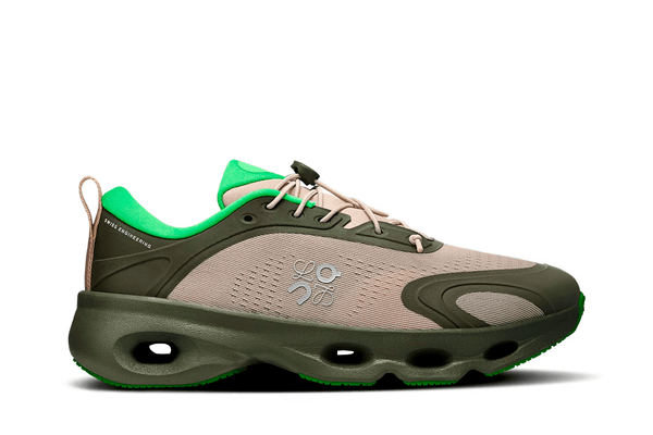 On Running x Loewe On Running Cloudsolo Loewe Khaki Green Sand tênis em verde original na LK Sneakers