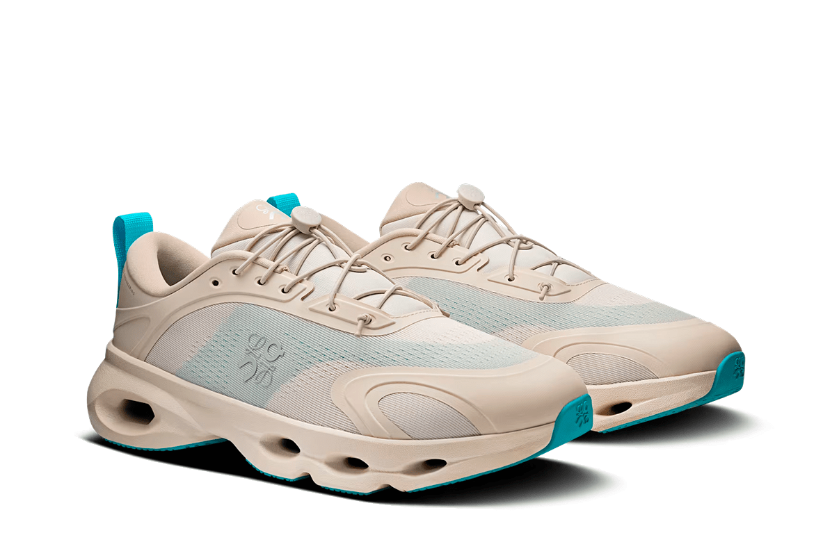 Tênis On Running Cloudsolo Loewe Sand Turquoise Bege - On Running x Loewe - 3MF30664606-1