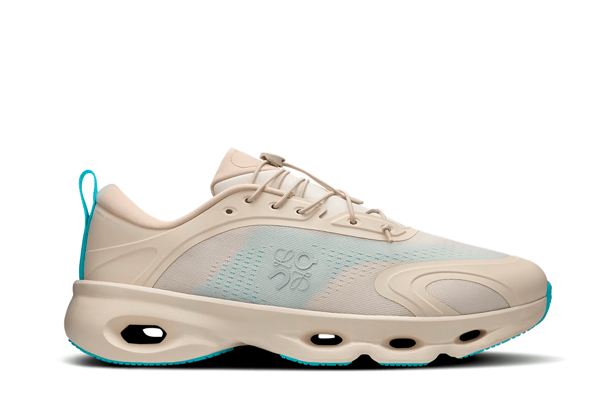 Tênis On Running Cloudsolo Loewe Sand Turquoise Bege - On Running x Loewe - 3MF30664606-1