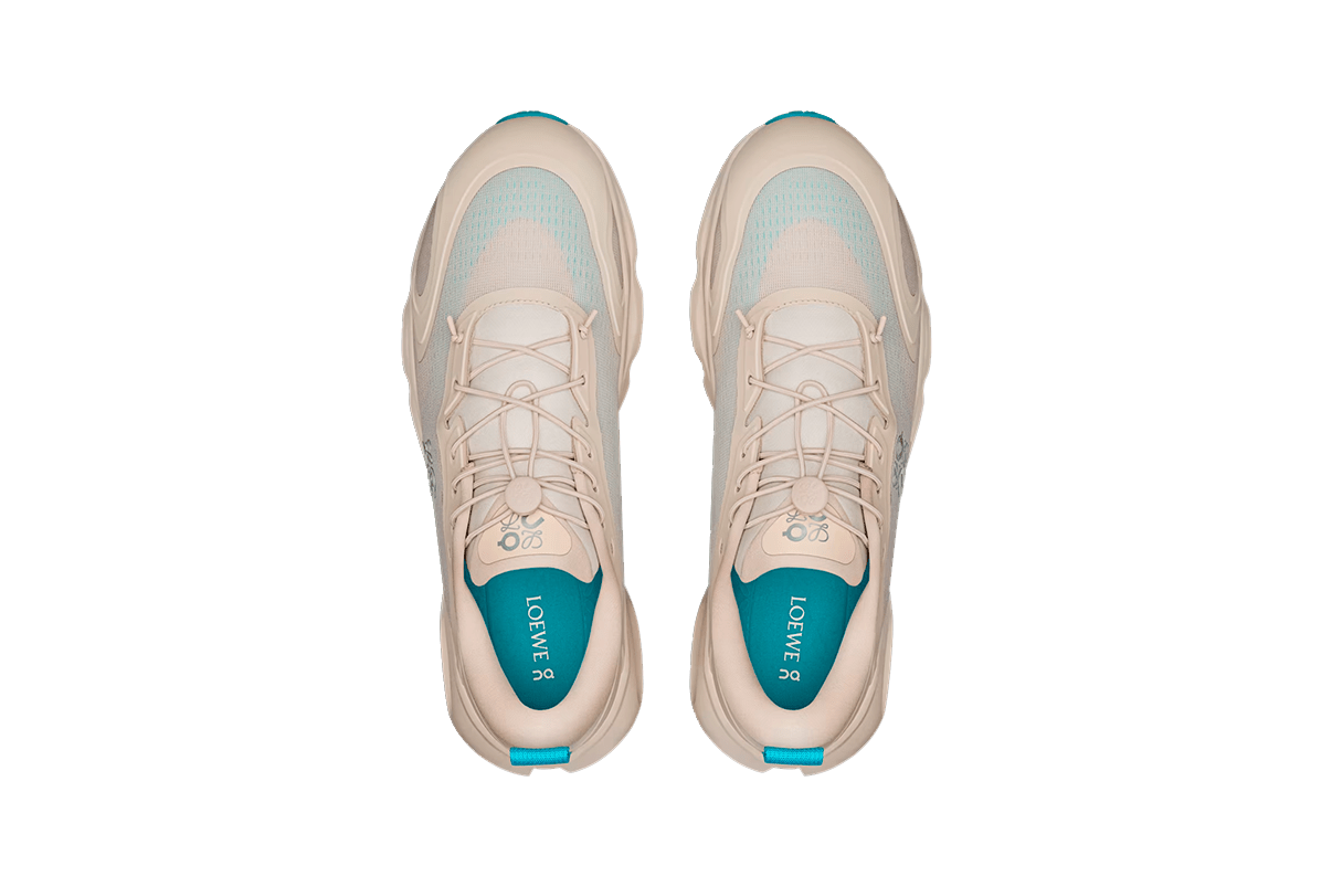 Tênis On Running Cloudsolo Loewe Sand Turquoise Bege - On Running x Loewe - 3MF30664606-1