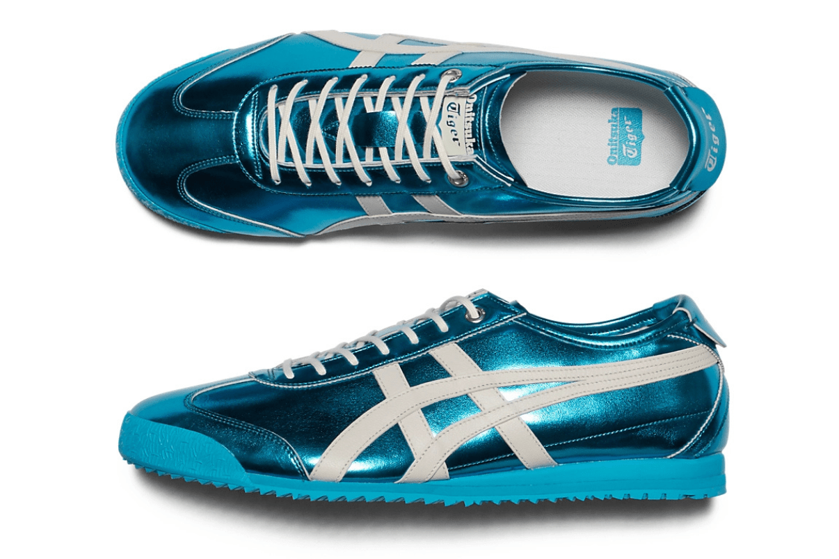 Tênis Onitsuka Tiger Mexico 66 SD Metallic Series Pale Mint Cream Azul - Onitsuka Tiger -