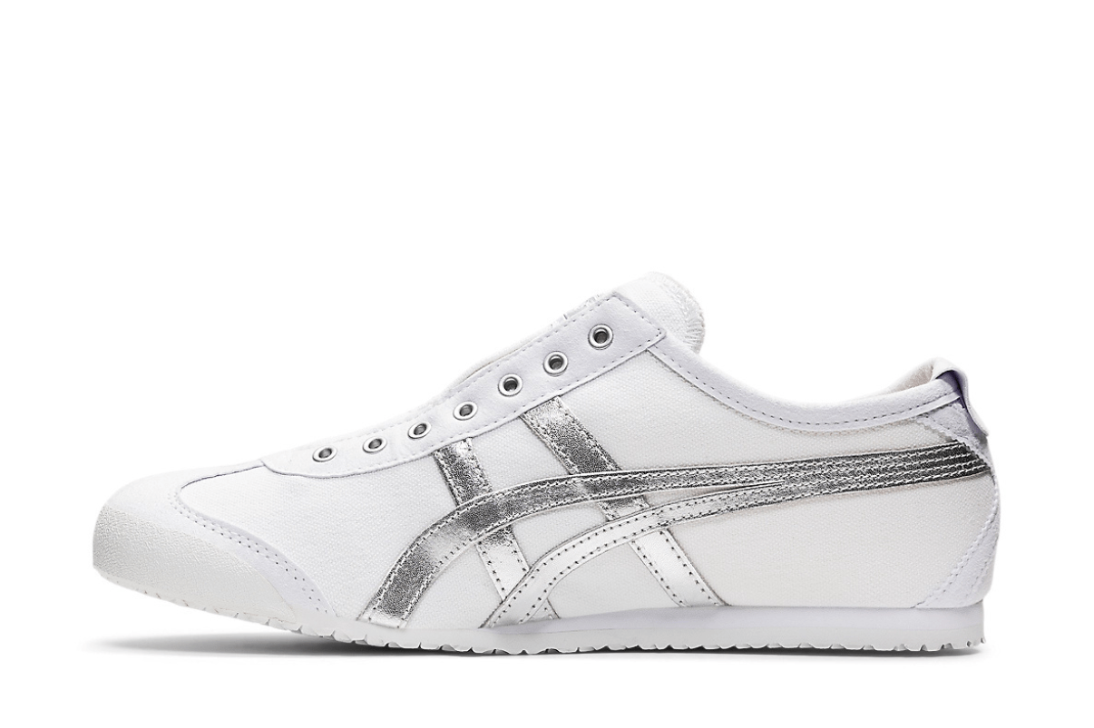 Tênis Onitsuka Tiger Mexico 66 Slip - On White Pure Silver Prateado - Onitsuka Tiger - 1183A962 - 101 - 1