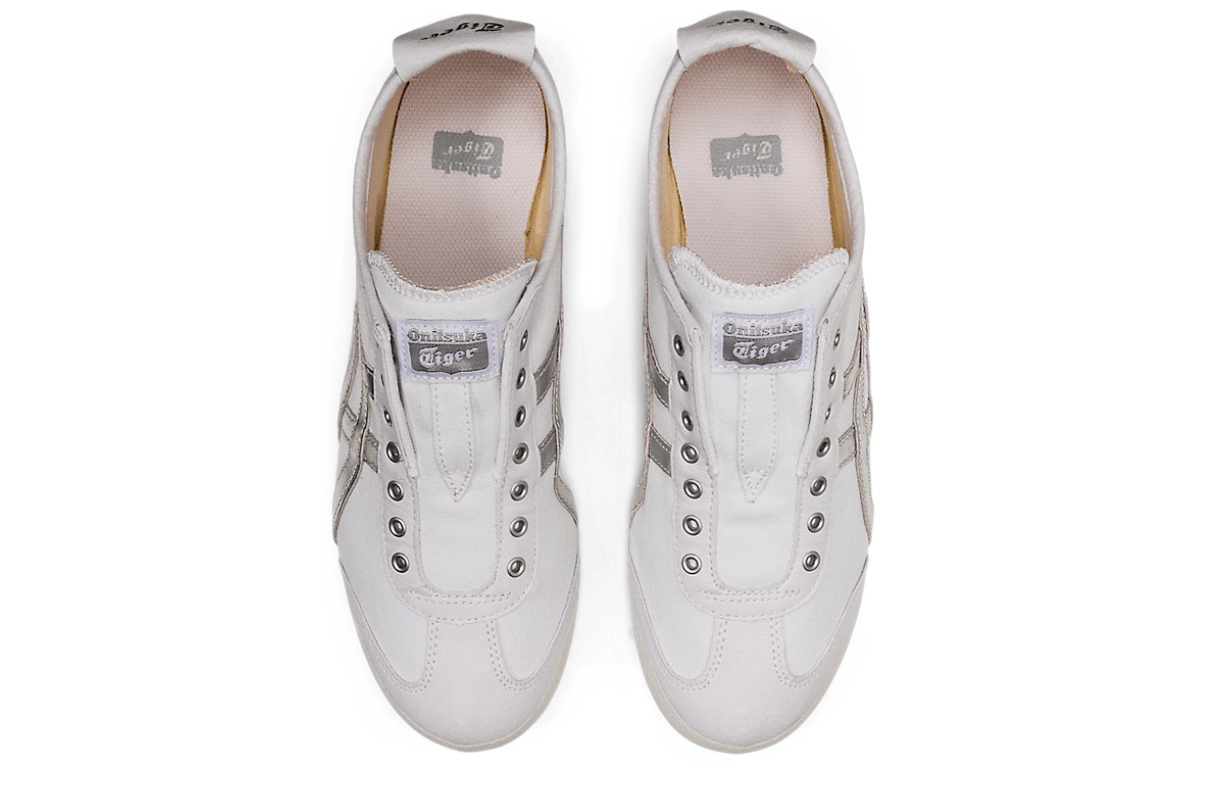 Tênis Onitsuka Tiger Mexico 66 Slip - On White Pure Silver Prateado - Onitsuka Tiger - 1183A962 - 101 - 1