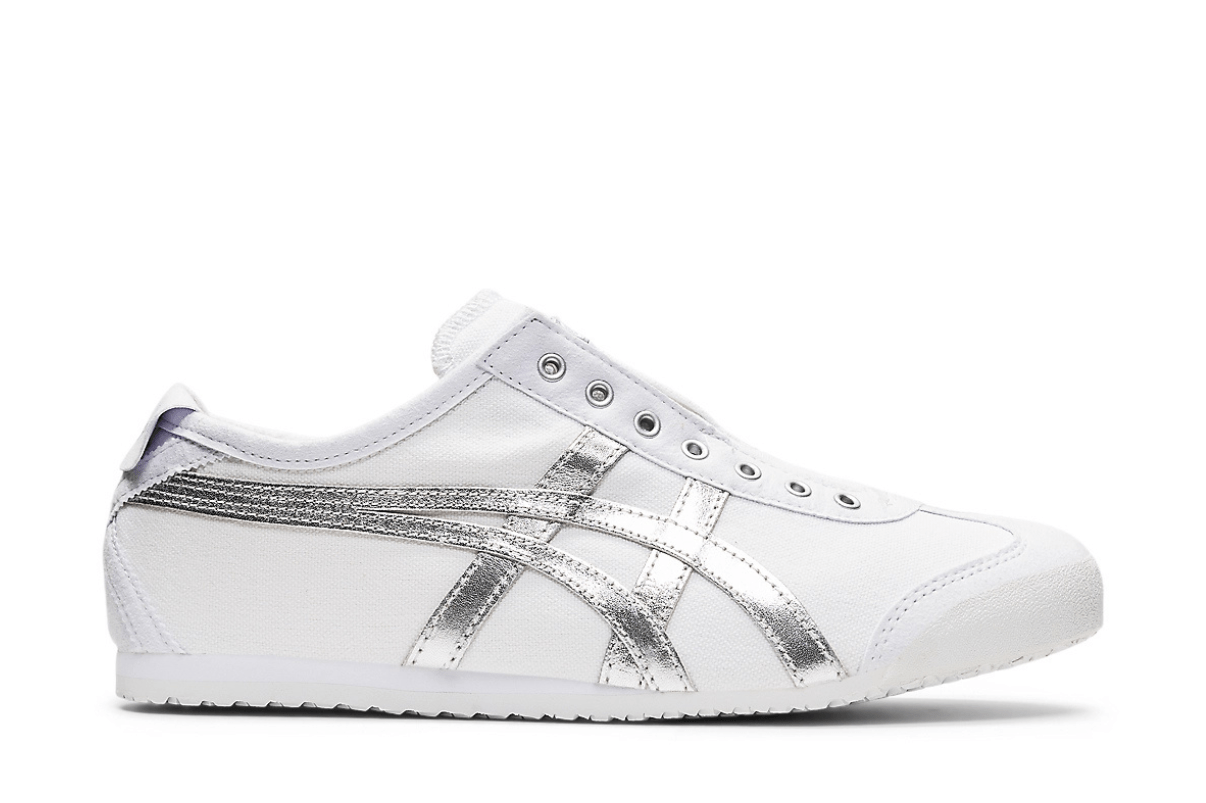 Tênis Onitsuka Tiger Mexico 66 Slip - On White Pure Silver Prateado - Onitsuka Tiger - 1183A962 - 101 - 1