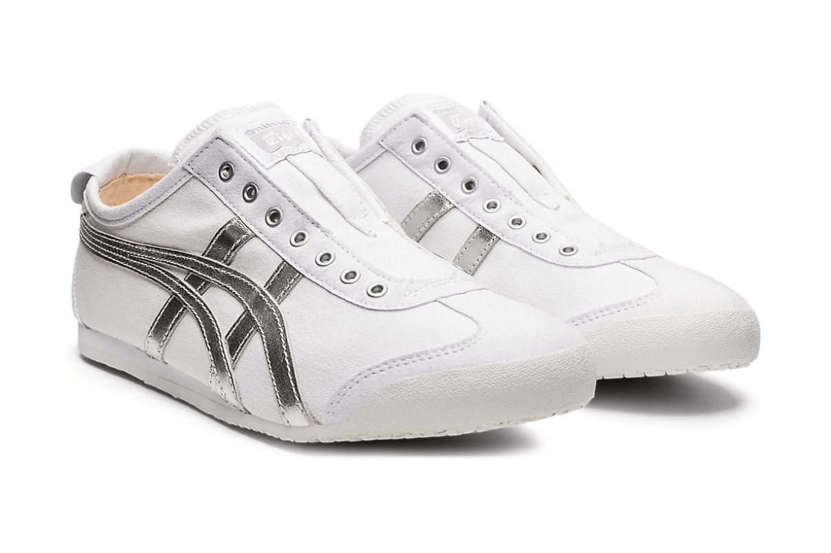 Tênis Onitsuka Tiger Mexico 66 Slip - On White Pure Silver Prateado - Onitsuka Tiger - 1183A962 - 101 - 1