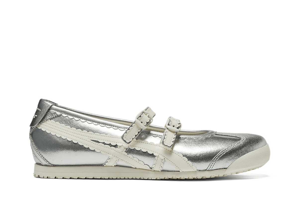 Tênis Onitsuka Tiger Mexico 66 TGRS Silver Cream Prateado - Onitsuka Tiger - 43774078386570