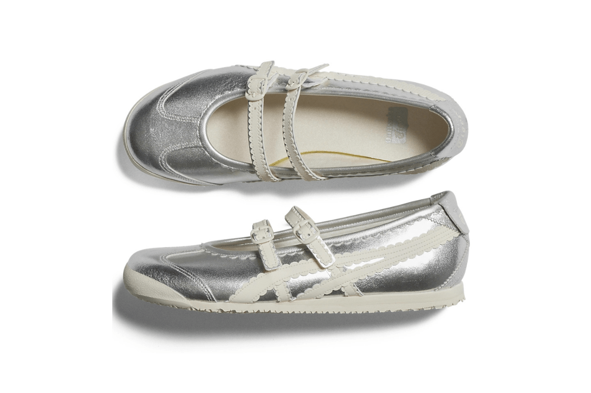 Tênis Onitsuka Tiger Mexico 66 TGRS Silver Cream Prateado - Onitsuka Tiger - 43774078386570