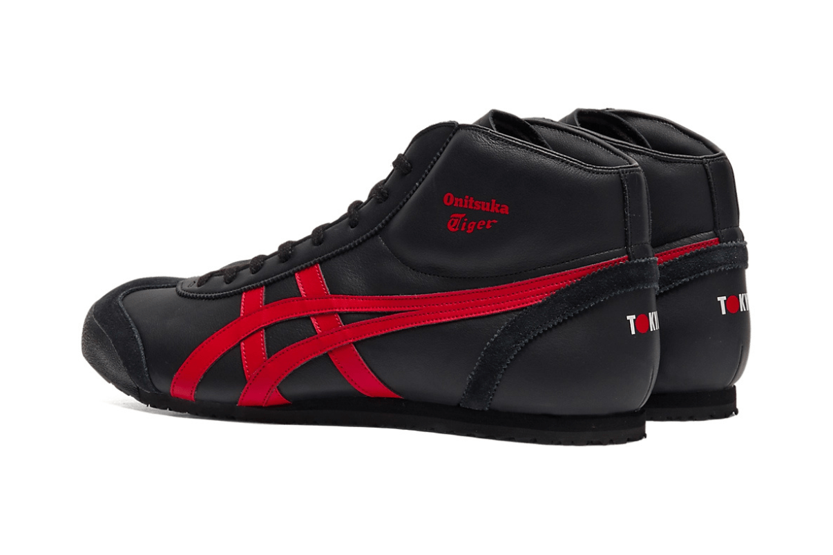Tênis Onitsuka Tiger Mexico Mid Runner Black/Classic Red Preto - Onitsuka Tiger - 1183B577.001 - 1