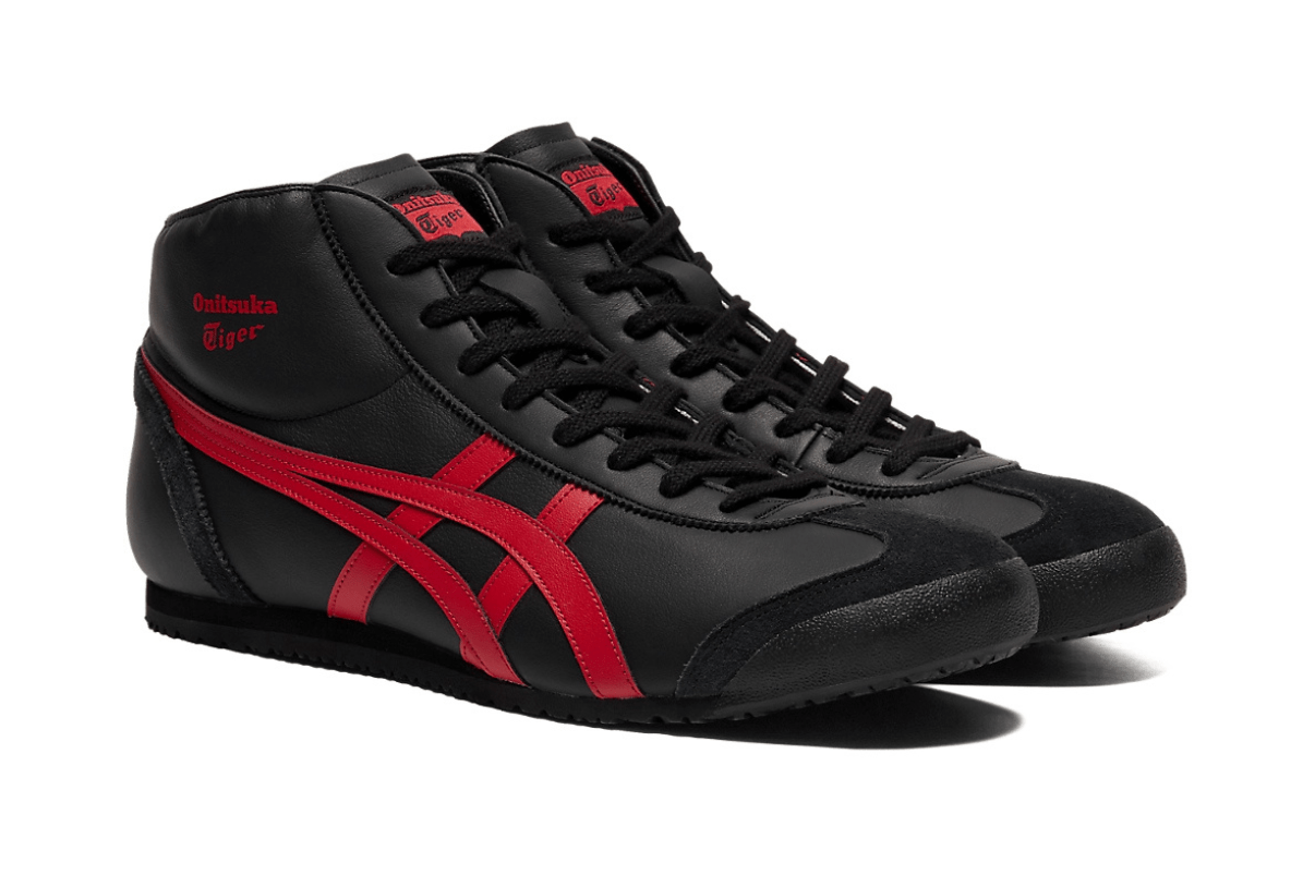 Tênis Onitsuka Tiger Mexico Mid Runner Black/Classic Red Preto - Onitsuka Tiger - 1183B577.001 - 1
