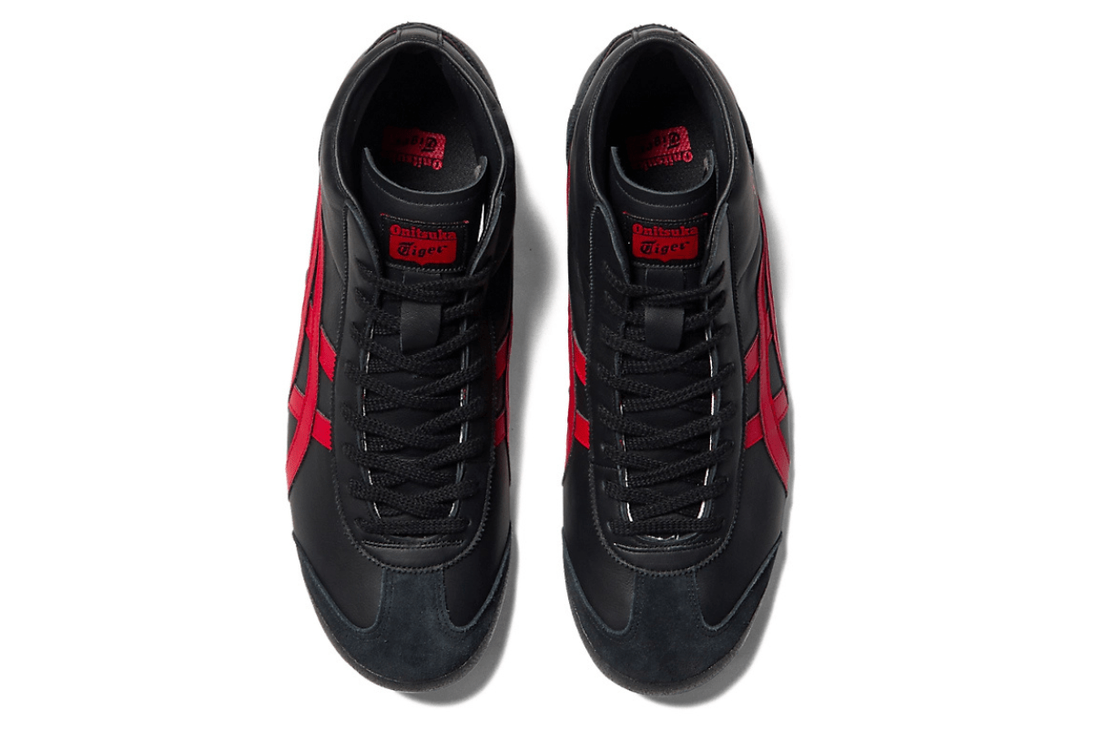 Tênis Onitsuka Tiger Mexico Mid Runner Black/Classic Red Preto - Onitsuka Tiger - 1183B577.001 - 1