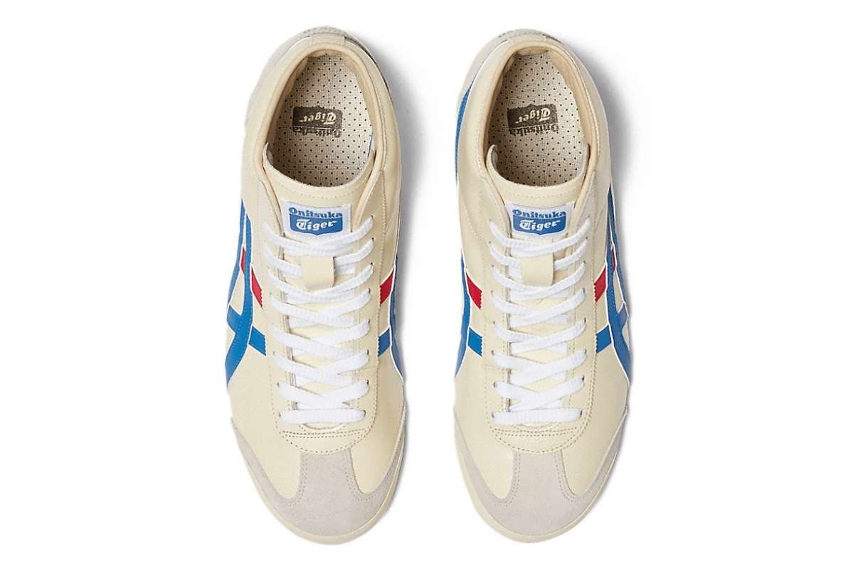 Tênis Onitsuka Tiger Mexico Mid Runner White/Blue Bege - Onitsuka Tiger - 1183B577.102 - 1