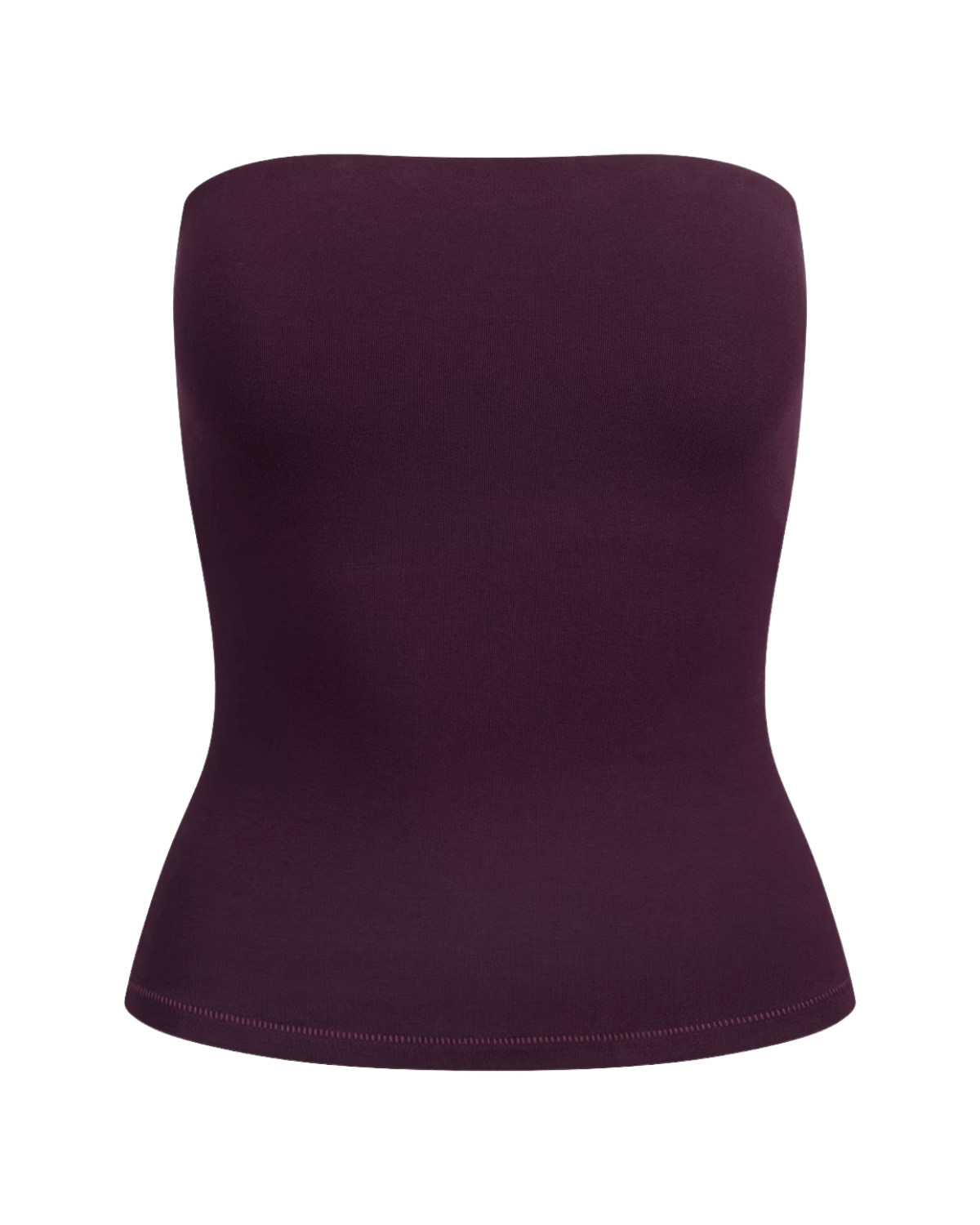 Tube Top Skims Cotton Jersey Currant Bordô - Skims - 43774078391930