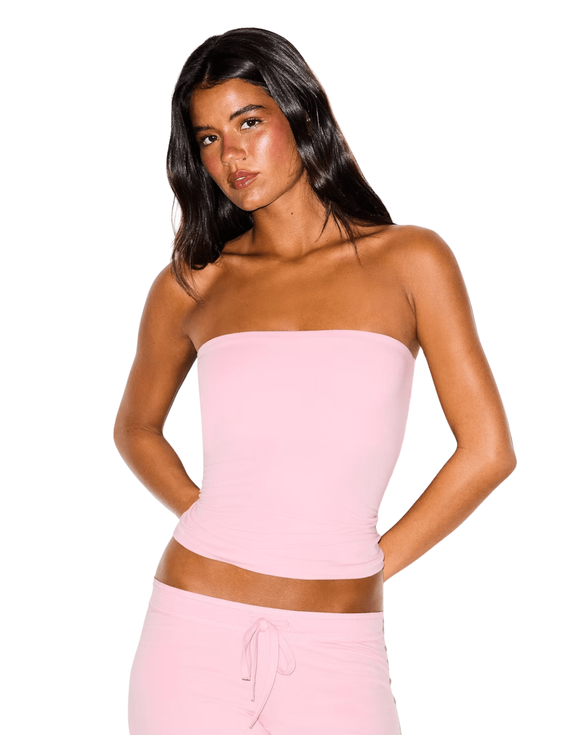 Tube Top Skims Cotton Jersey Halite Rosa - Skims - 43774078392020