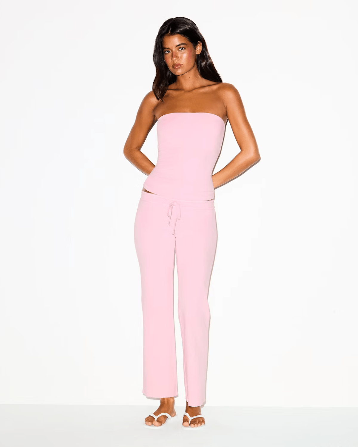 Tube Top Skims Cotton Jersey Halite Rosa - Skims - 43774078392020