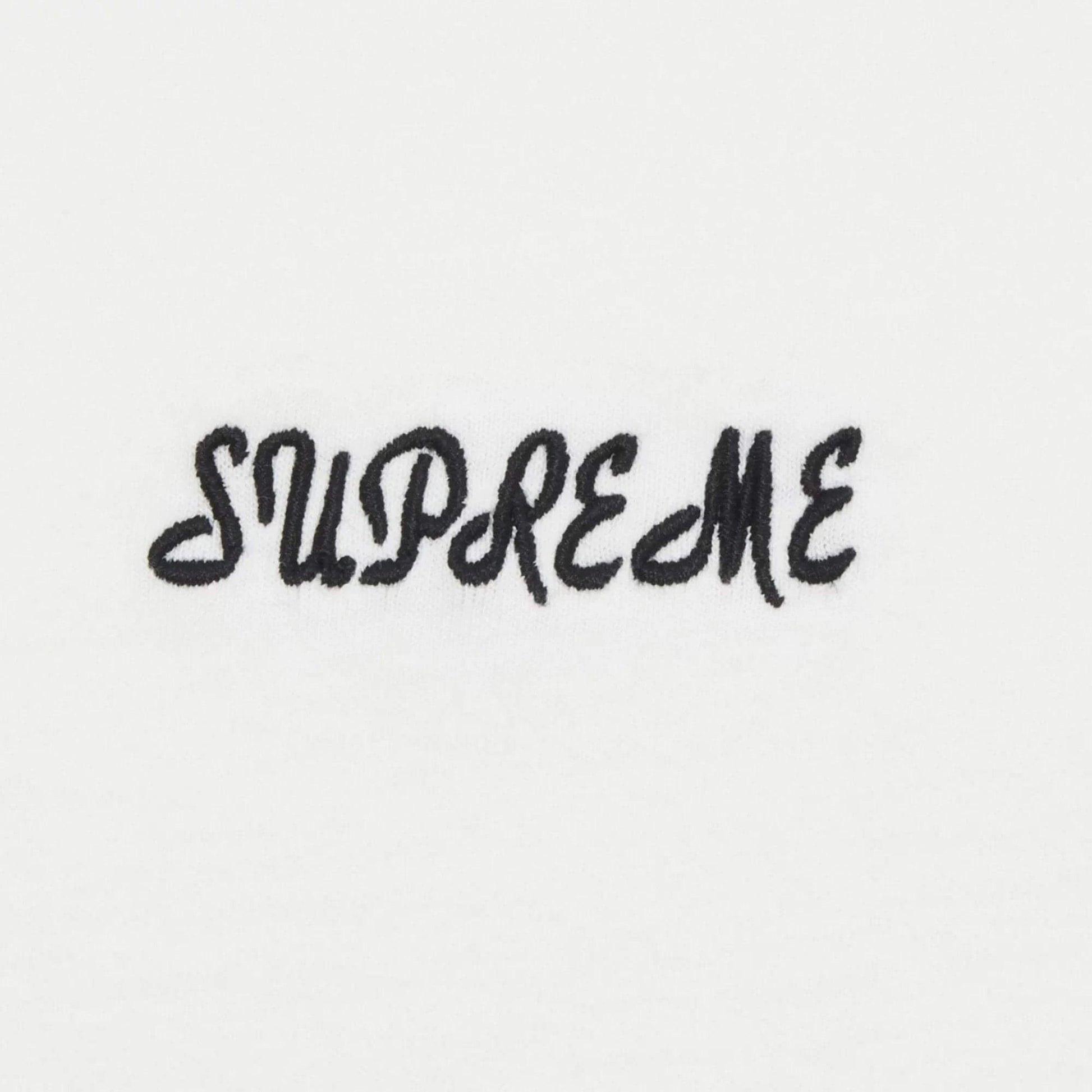 Camiseta Supreme Washed Script White" Branco - Camiseta - LK.Sneakers - ss23kn22 - white