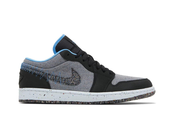 Jordan Nike Air Jordan 1 Low Crater Grey University Blue tênis em preto original na LK Sneakers