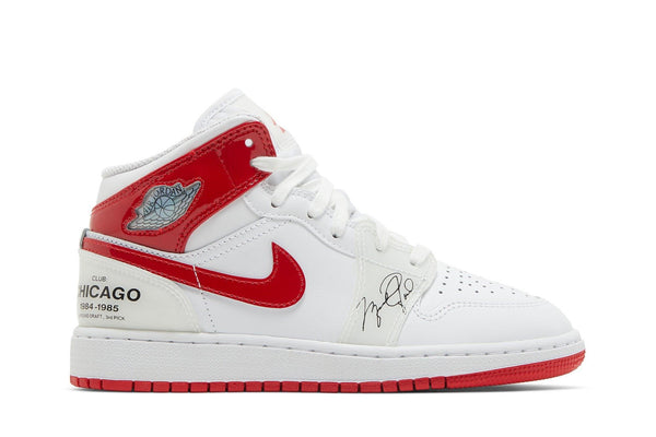 Jordan Nike Air Jordan 1 Mid Rookie Season Branco/Vermelho tênis original na LK Sneakers