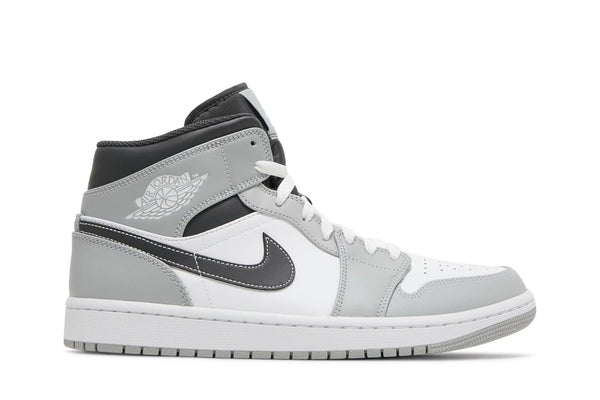 Jordan Nike Air Jordan 1 Mid Light Smoke Grey tênis em cinza original na LK Sneakers