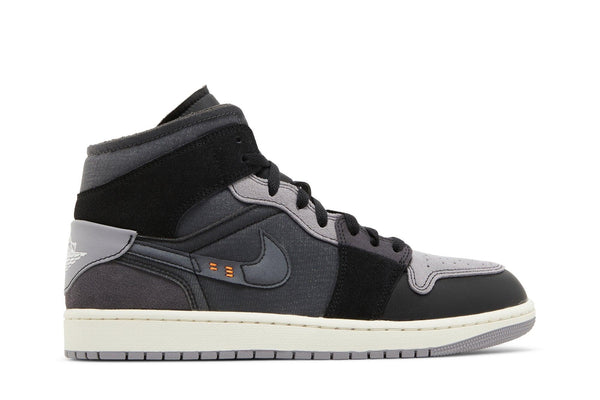 Jordan Nike Air Jordan 1 Mid SE Craft Inside Out Black tênis em preto original na LK Sneakers