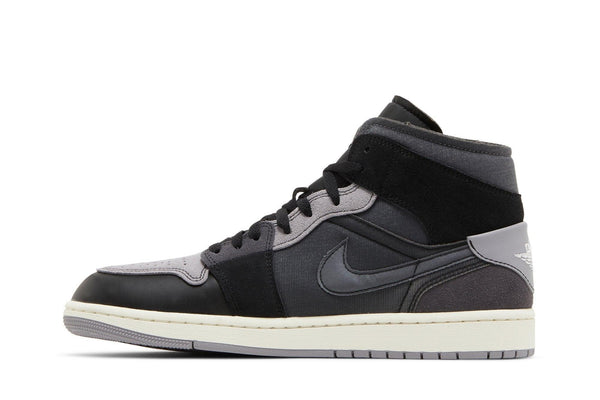 Tênis Nike Air Jordan 1 Mid SE Craft Inside Out Black Preto