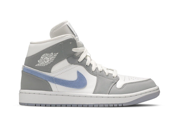 Jordan Nike Air Jordan 1 Mid Wolf Grey tênis em cinza original na LK Sneakers