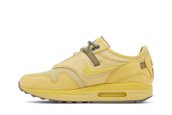Tênis Travis Scott x Nike Air Max 1 Cactus Gold Amarelo