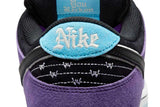 Vista na caixa do Nike Nike SB Dunk Low Pro x Hayley Wilson Black and Court Purple mostrando embalagem original da marca