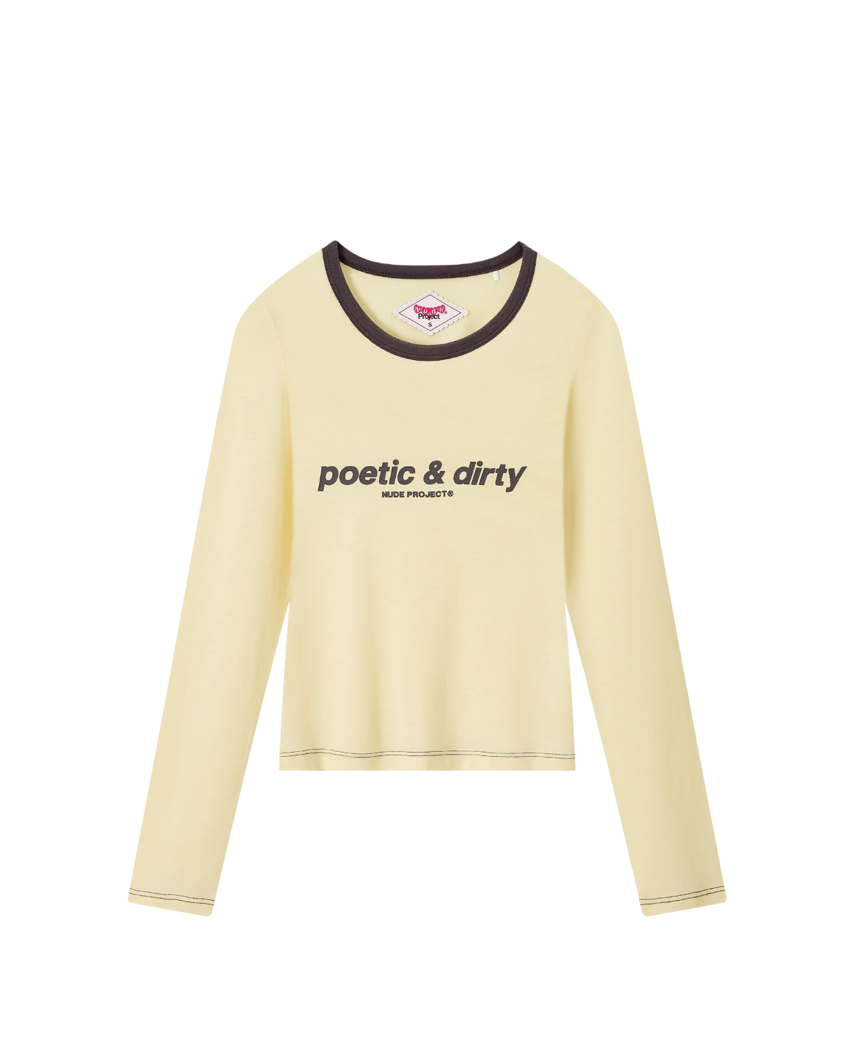 Camiseta manga longa nude com estampa poetic & dirty da marca Project Poetic