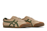 Tênis Onitsuka Tiger Mexico 66 em bege, verde grama e marrom