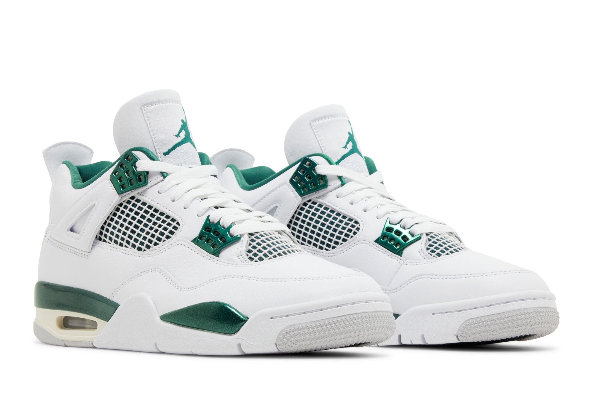 Tênis Nike Air Jordan 4 Retro Oxidized Green Branco em branco e verde