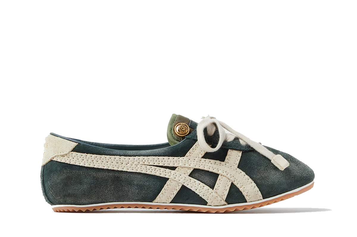 Tênis Onitsuka Tiger x Versace TAI-CHI Sakura Suede Sneakers Green