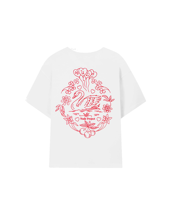 Camiseta Nude Project Swans Garden White Branco