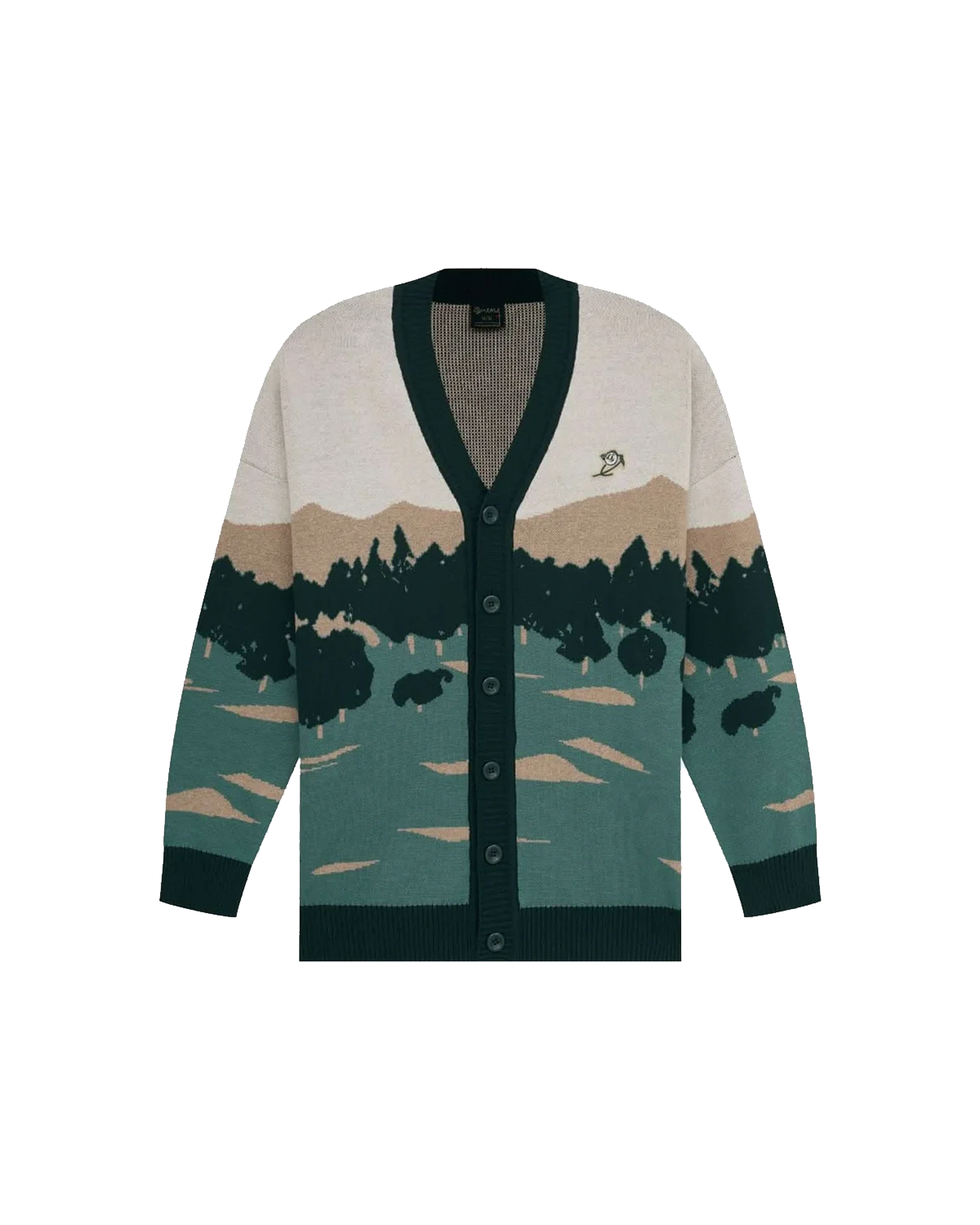 Cardigan Slyce Tricot First Course Landscape Bege