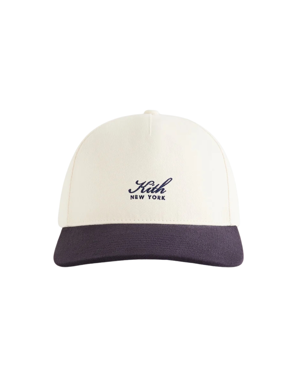 Boné Kith Script Brushed Twill Bay Low Pinch Crown Nocturnal Bege/Azul Marinho
