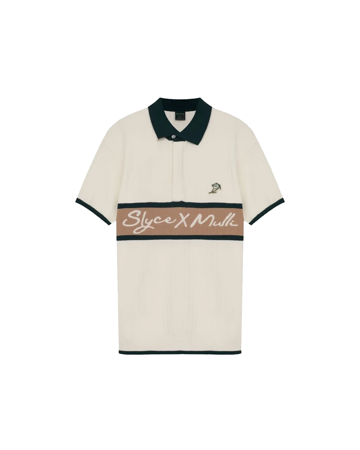 Polo Slyce Tricot Manga Curta Slyce x Mulli Off White