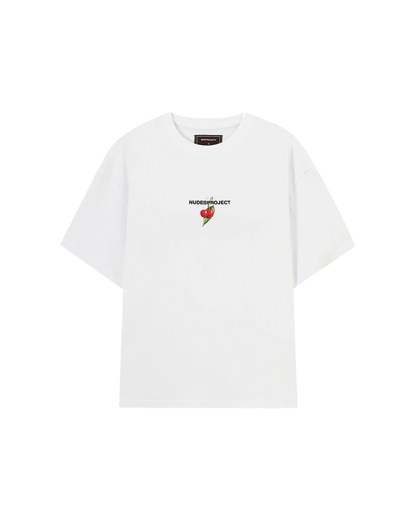 Camiseta Nude Project Locally Hated Cherry White Branco
