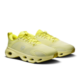 Vista lateral do On Running x Loewe On Running Cloudsolo Loewe Lime Green mostrando design do cabedal e logo da marca