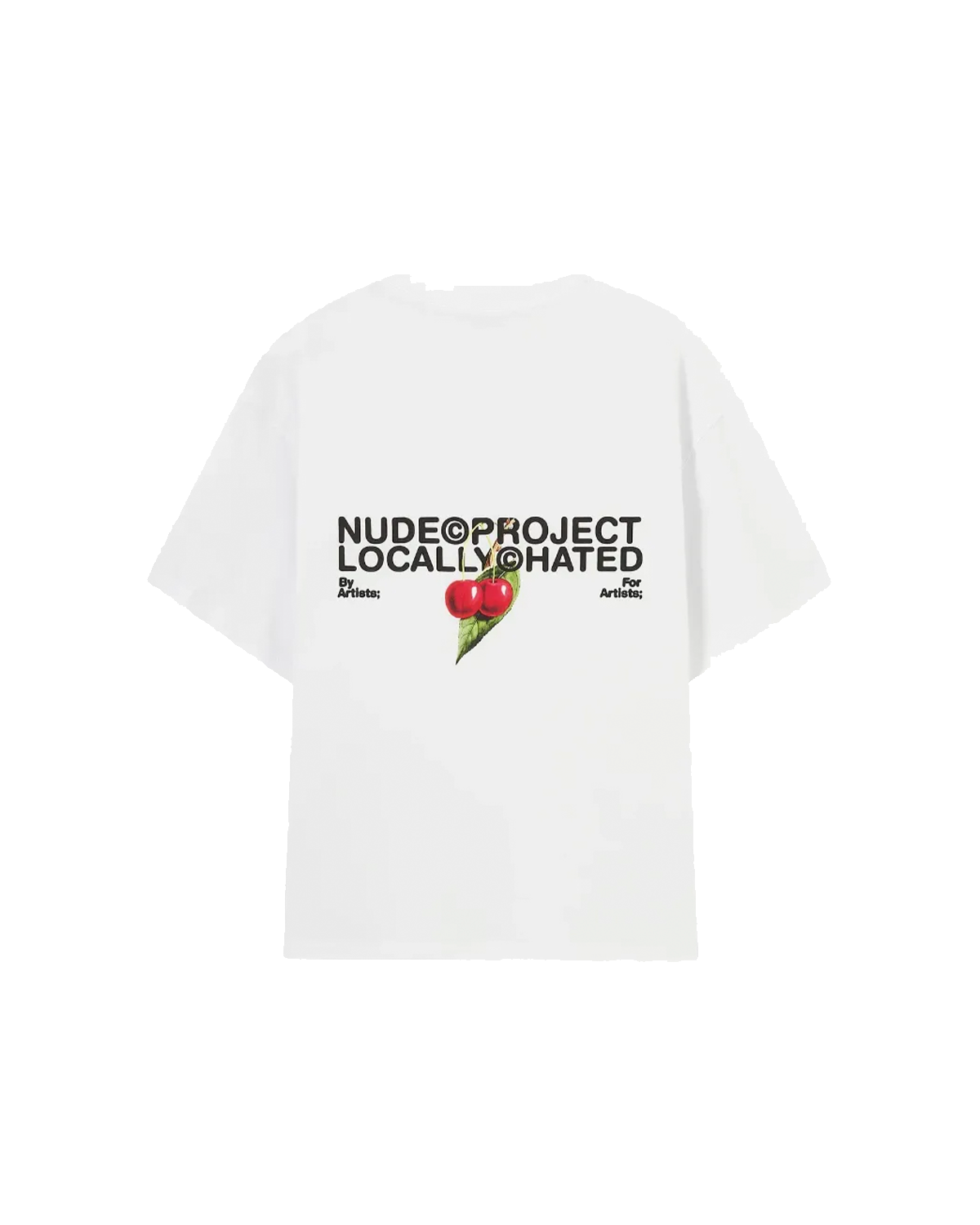 Camiseta Nude Project Locally Hated Cherry White Branco
