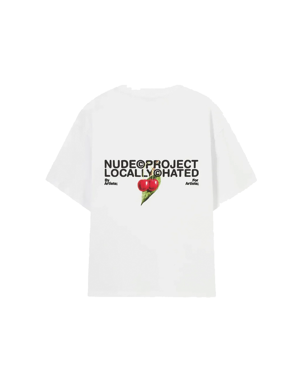 Camiseta Nude Project Locally Hated Cherry White Branco