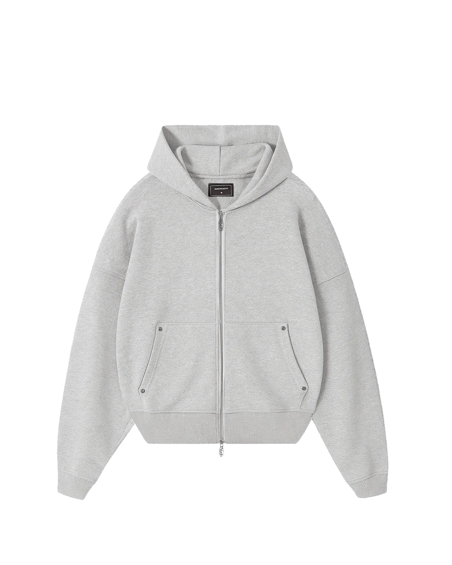 Moletom Nude Project Beast Zip-up Hoodie Grey Melange