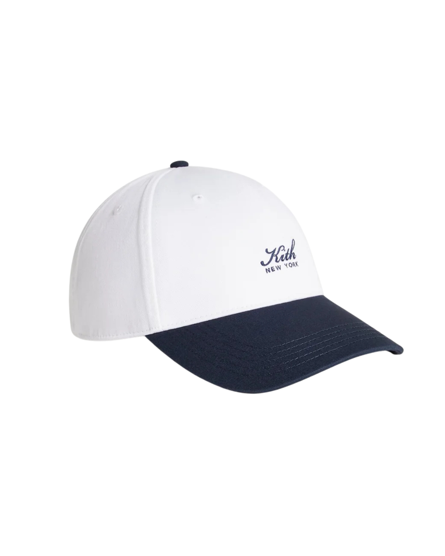Boné Kith Script Two Tone Classic Nocturne Branco/Azul Marinho