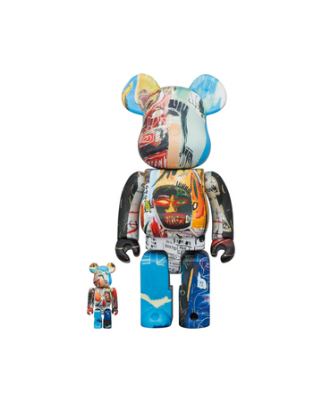 MEDICOM TOY - Bearbrick Jean-Michel Basquiat "Special" 100% & 400% Set Toy Art Multi-Color