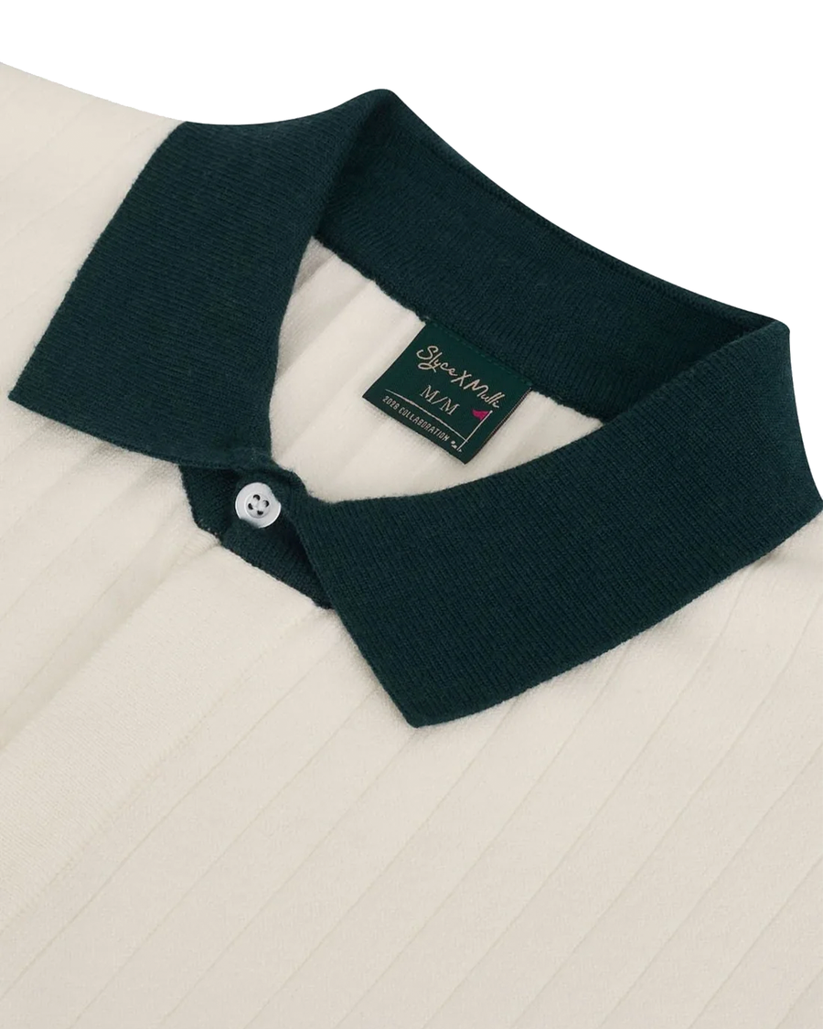 Polo Slyce Tricot Manga Curta Slyce x Mulli Off White
