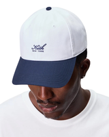 Boné Kith Script Two Tone Classic Nocturne Branco/Azul Marinho