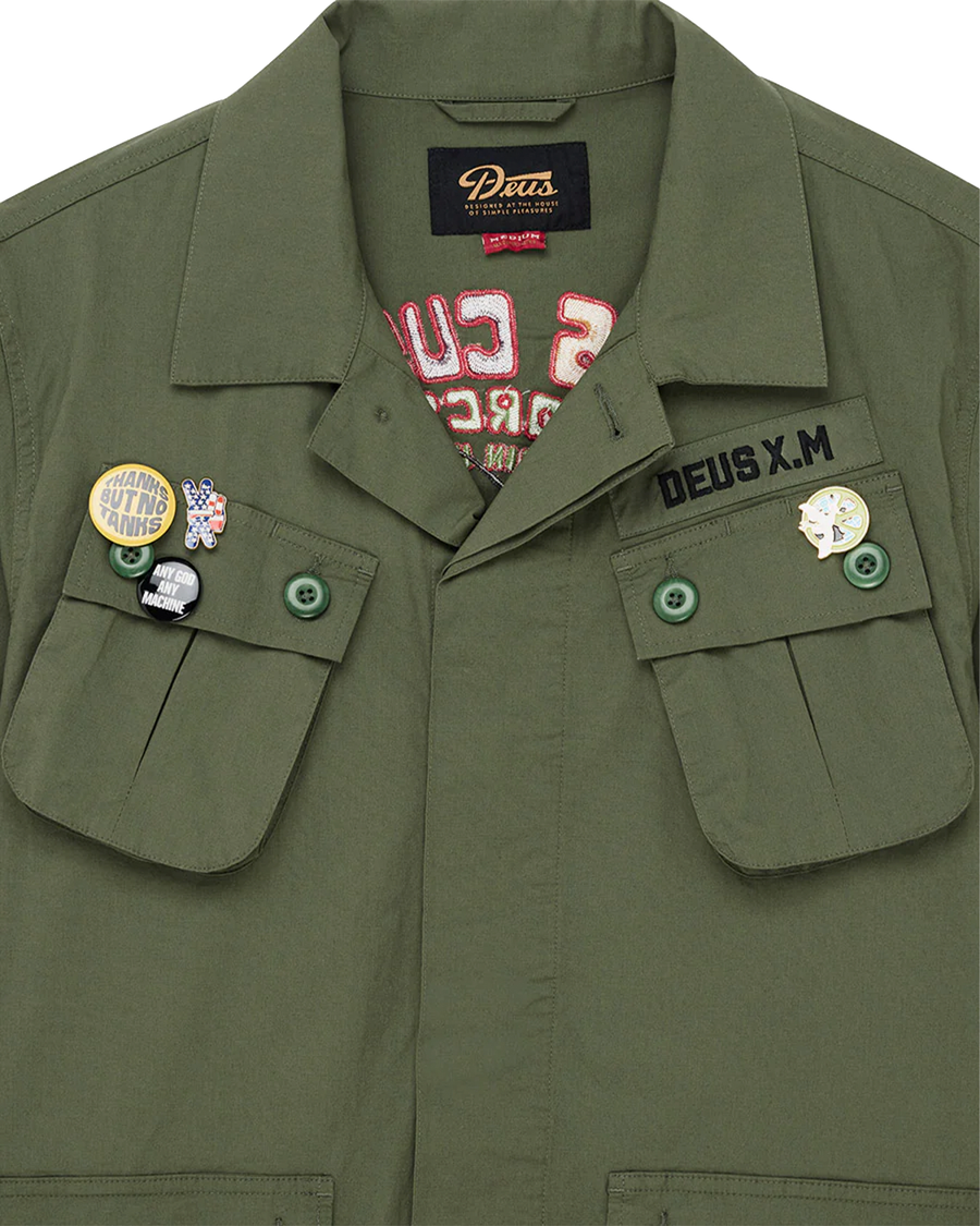 Camisa Deus Ex Machina Overshirt Relaxed Fit Power Verde