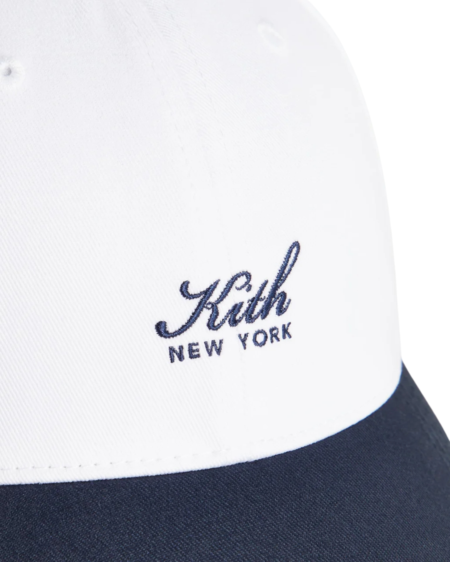 Boné Kith Script Two Tone Classic Nocturne Branco/Azul Marinho