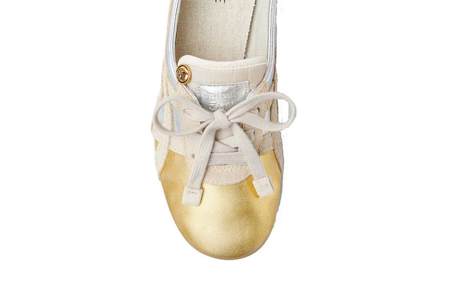 Tênis Onitsuka Tiger x Versace TAI-CHI Sakura Metallic Sneakers Silver Gold Prateado